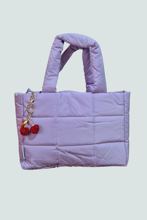 Bolso Puffer Mujer Lila, Vista Frontal - Florita Bonita