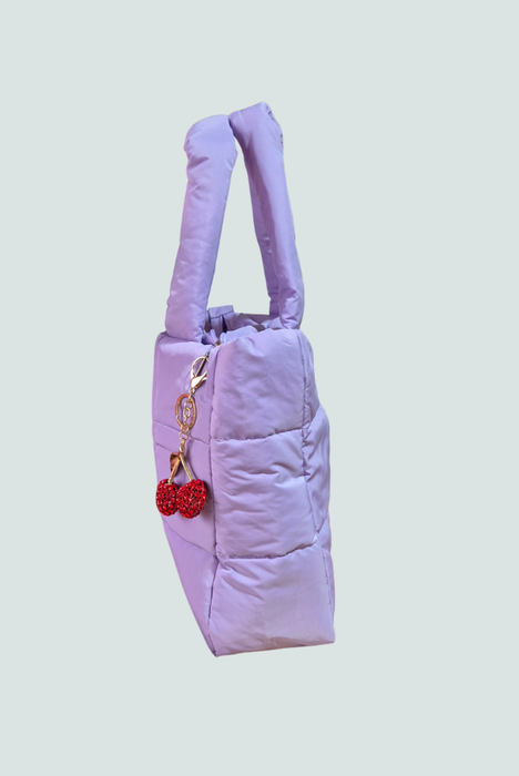 Bolso Puffer Mujer Lila, Vista Lateral - Florita Bonita