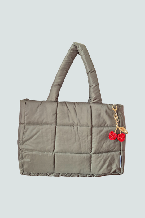 Bolso Puffer Mujer Verde Oscuro, Vista Frontal - Florita Bonita