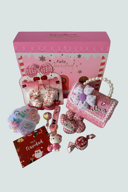 Box navideño para niñas con accesorios y juguetes - Florita Bonita