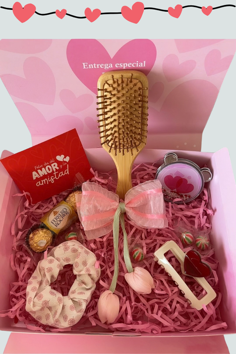 Regalo de aniversario con espejo y peine de bambú Florita Bonita