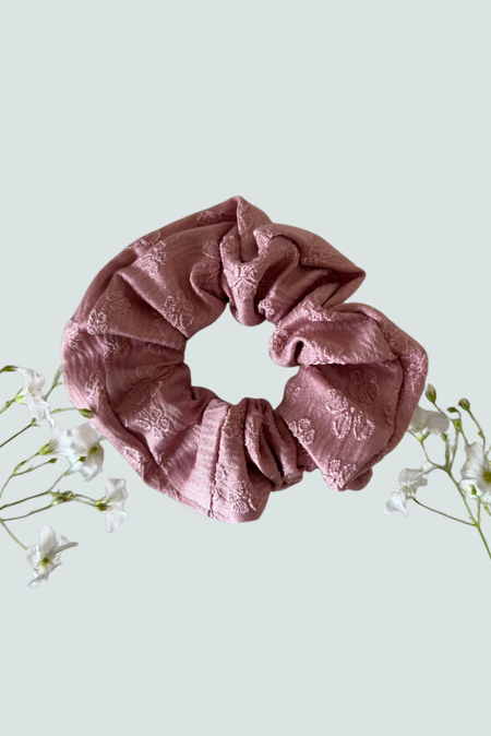 Colet con diseño para el cabello color palo rosa - Florita Bonita