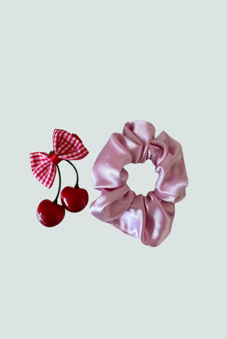 Colet satinado rosa romántico y delicado - Florita Bonita