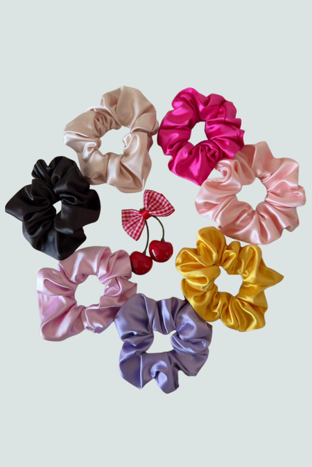 Colets satinados de colores - accesorios Florita Bonita