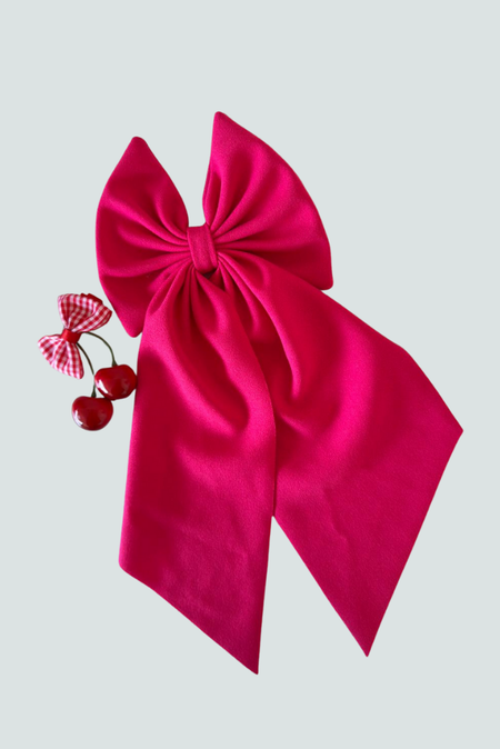 Gancho lazo largo fucsia elegante - accesorio Florita Bonita