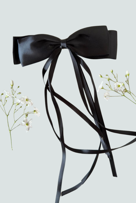 Horquilla con lazo y cinta color negro - Florita Bonita