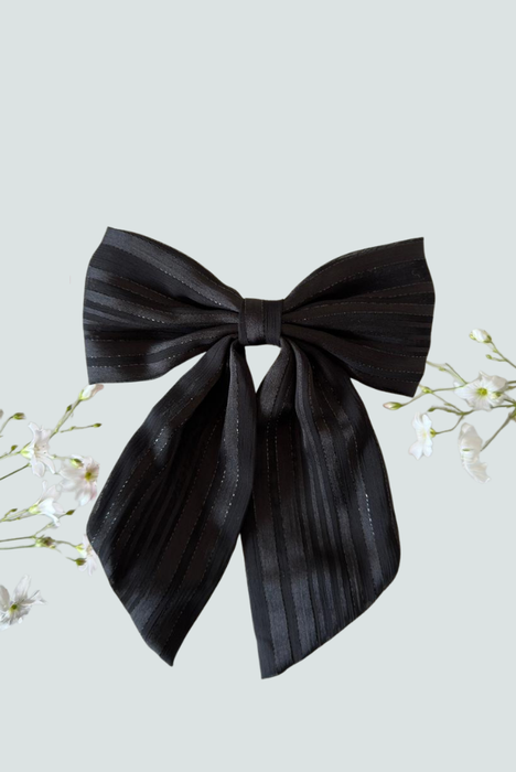 Lazo para el cabello con gancho color negro - Florita Bonita