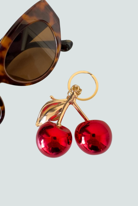 Llavero metálico diseño manzana roja - Florita Bonita