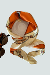 Pañuelo de seda naranja claro - accesorio de moda Florita Bonita