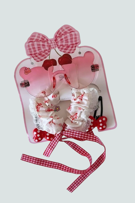 Set de lentes con colets y ganchitos para niñas - Florita Bonita